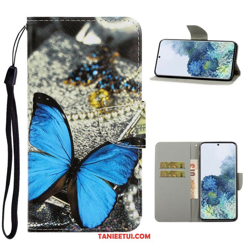 Etui Folio do Samsung Galaxy S21 5G z Łańcuch Motyle Wariacje Paska