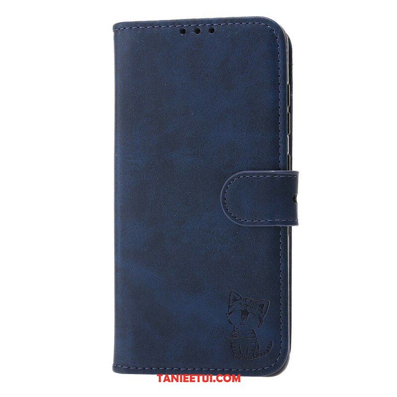 Etui Folio do Samsung Galaxy S21 FE Kotek Ze Sztucznej Skóry