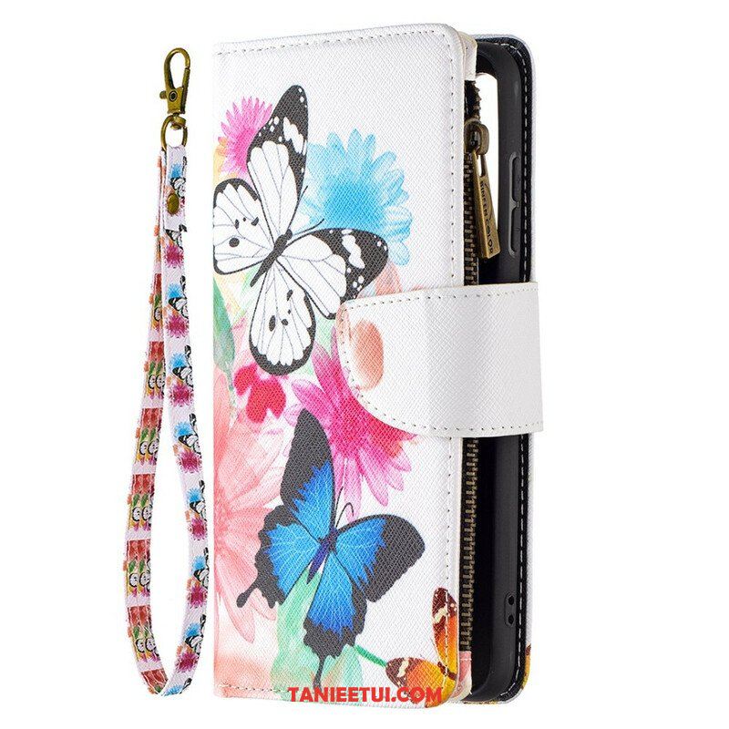 Etui Folio do Samsung Galaxy S21 FE Motyle Butterflies Zip Pouch