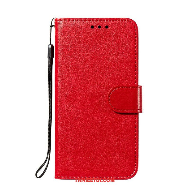 Etui Folio do Samsung Galaxy S21 FE z Łańcuch Solid Color Series Strappy