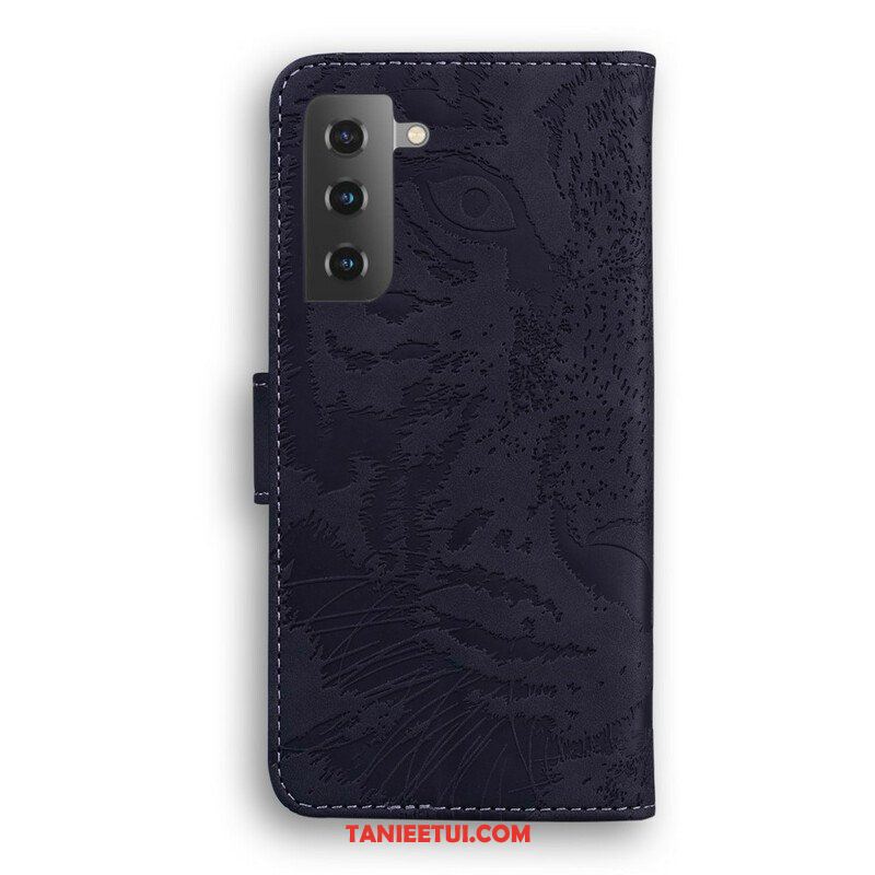 Etui Folio do Samsung Galaxy S21 Plus 5G Nadruk Twarzy Tygrysa