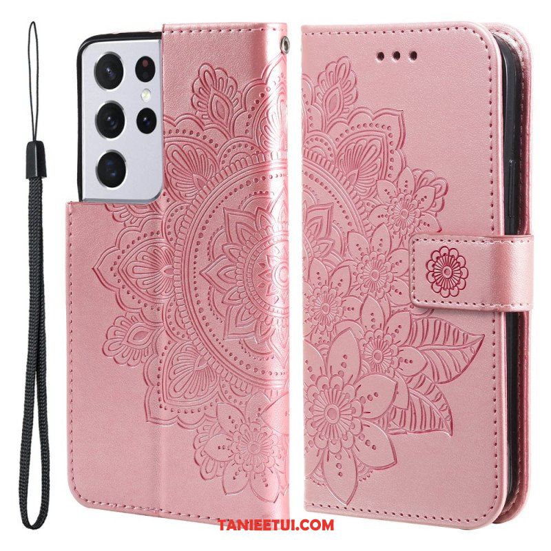 Etui Folio do Samsung Galaxy S21 Ultra 5G Kwiatowa Mandala