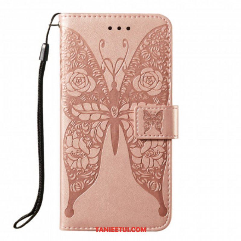 Etui Folio do Samsung Galaxy S21 Ultra 5G Motyle Kwiatowy Wzór