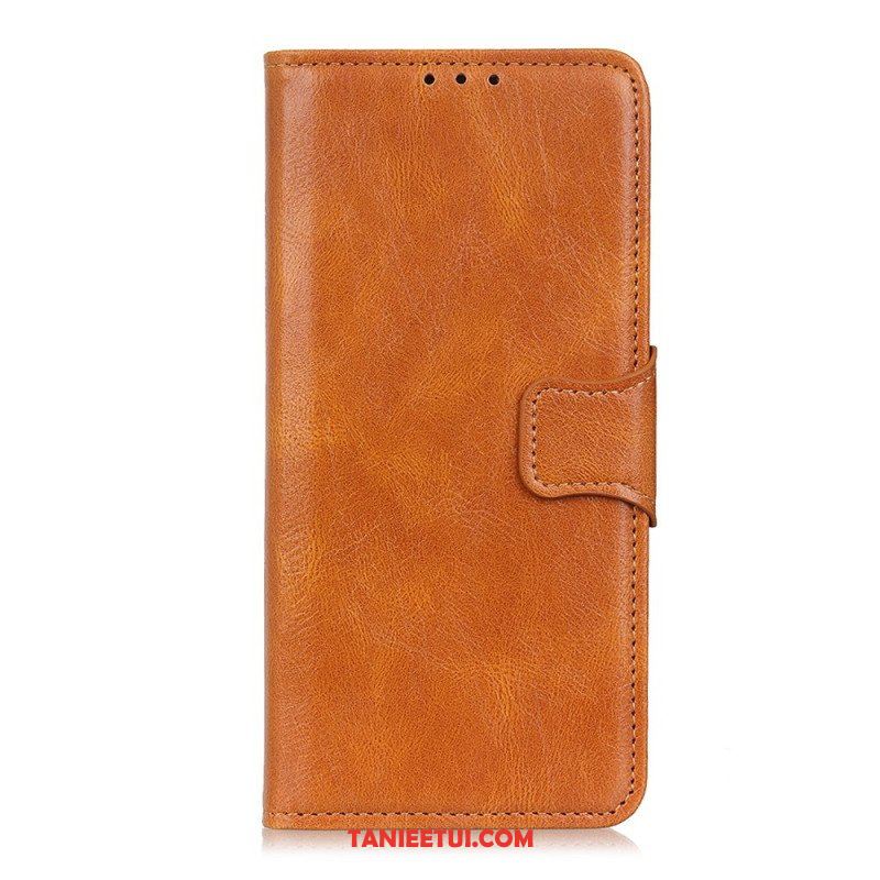 Etui Folio do Samsung Galaxy S22 5G Dwustronne Zapięcie Z Efektem Skóry