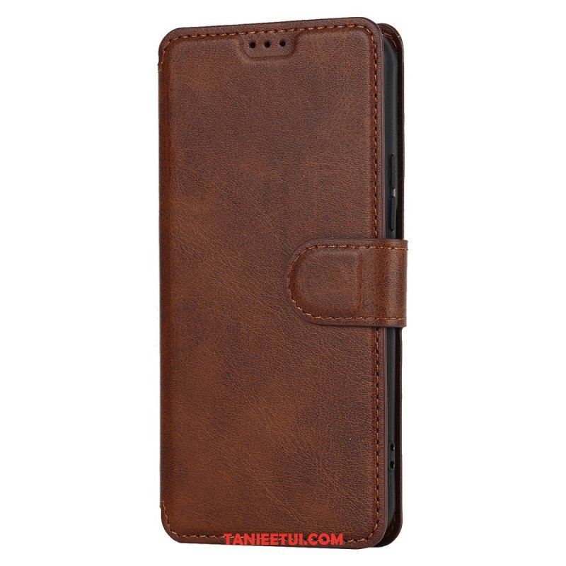 Etui Folio do Samsung Galaxy S22 5G Efekt Matowej Skóry W Stylu Vintage