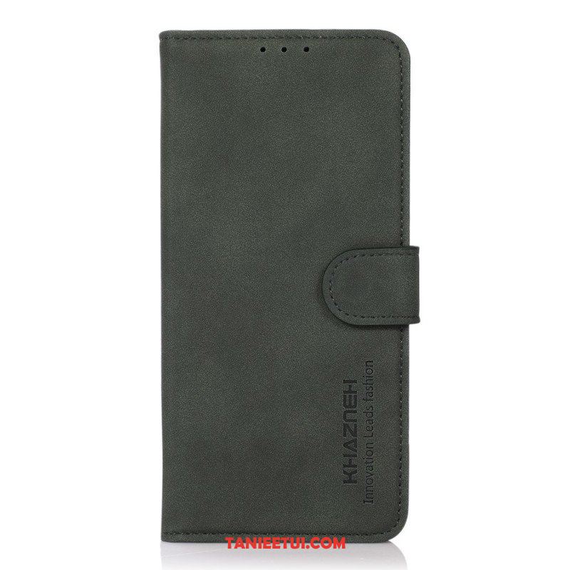 Etui Folio do Samsung Galaxy S22 5G Efekt Teksturowanej Skóry Khazneh