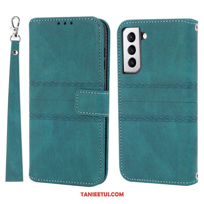 Etui Folio do Samsung Galaxy S22 5G Koronkowe Szwy