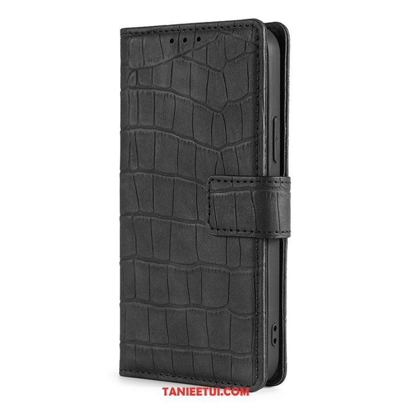 Etui Folio do Samsung Galaxy S22 Plus 5G Efekt Skóry Krokodyla