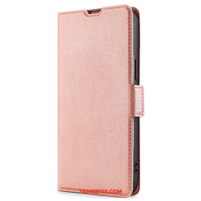 Etui Folio do Samsung Galaxy S22 Plus 5G Styl Z Bardzo Cienkiej Skóry