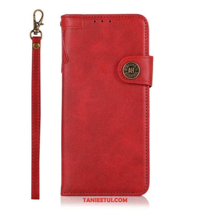 Etui Folio do Samsung Galaxy S22 Ultra 5G Guzik Magnetyczny Khazneh