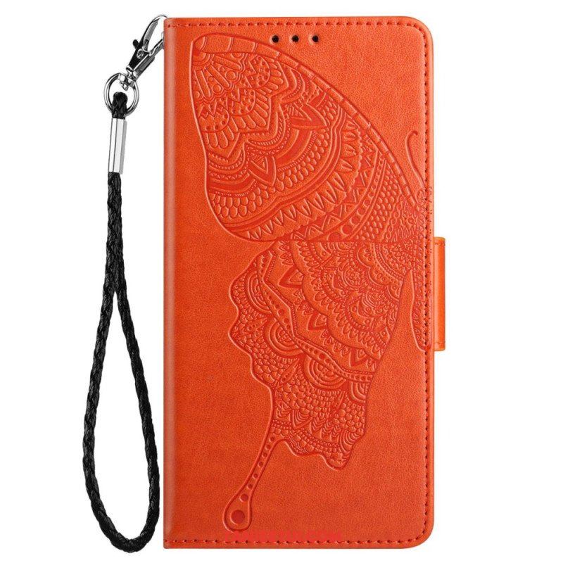 Etui Folio do Samsung Galaxy S23 5G Dwukolorowy Barokowy Motyl