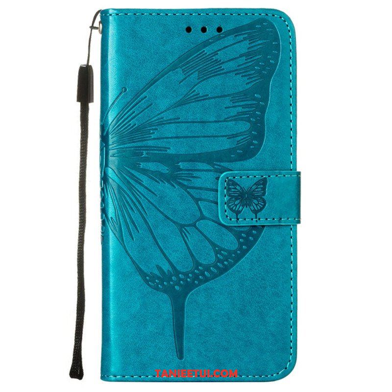 Etui Folio do Samsung Galaxy S23 5G Projekt Motyla Ze Smyczą