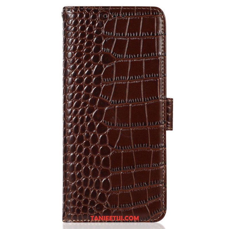 Etui Folio do Samsung Galaxy S23 5G Rfid W Stylu Krokodyla