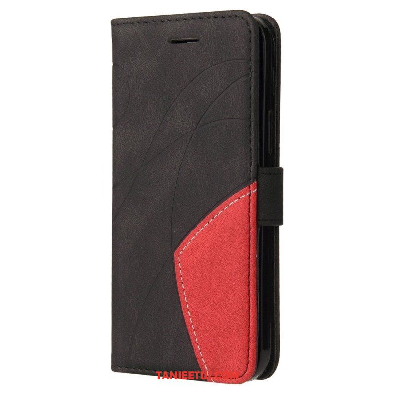 Etui Folio do Samsung Galaxy S23 5G z Łańcuch Dwukolorowy Pasek