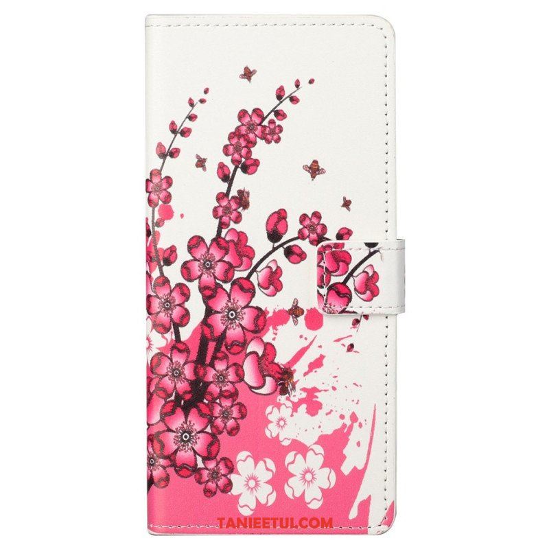 Etui Folio do Samsung Galaxy S23 Plus 5G Tropikalne Kwiaty