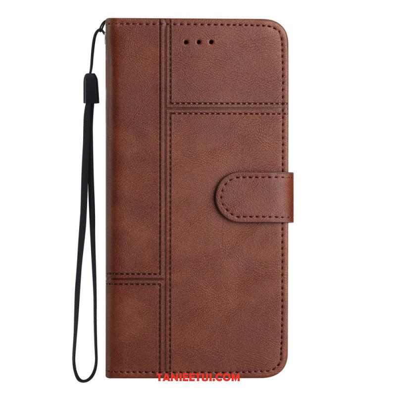 Etui Folio do Samsung Galaxy S23 Plus 5G z Łańcuch Biznes W Smyczy