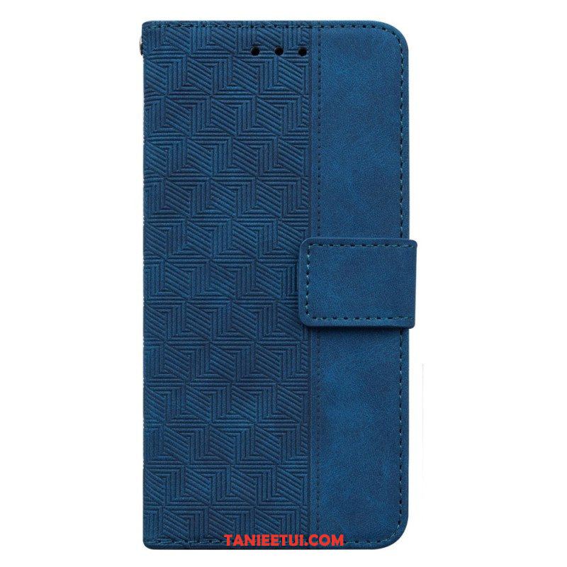 Etui Folio do Samsung Galaxy S23 Plus 5G z Łańcuch Pasiasty Wzór