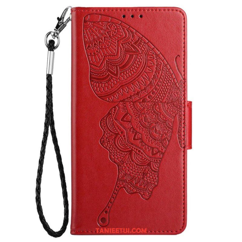 Etui Folio do Samsung Galaxy S23 Ultra 5G Dwukolorowy Barokowy Motyl