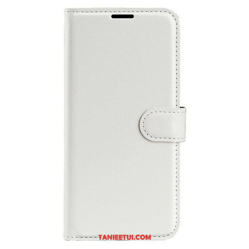 Etui Folio do Samsung Galaxy S23 Ultra 5G Klasyczny Efekt Skóry Liczi