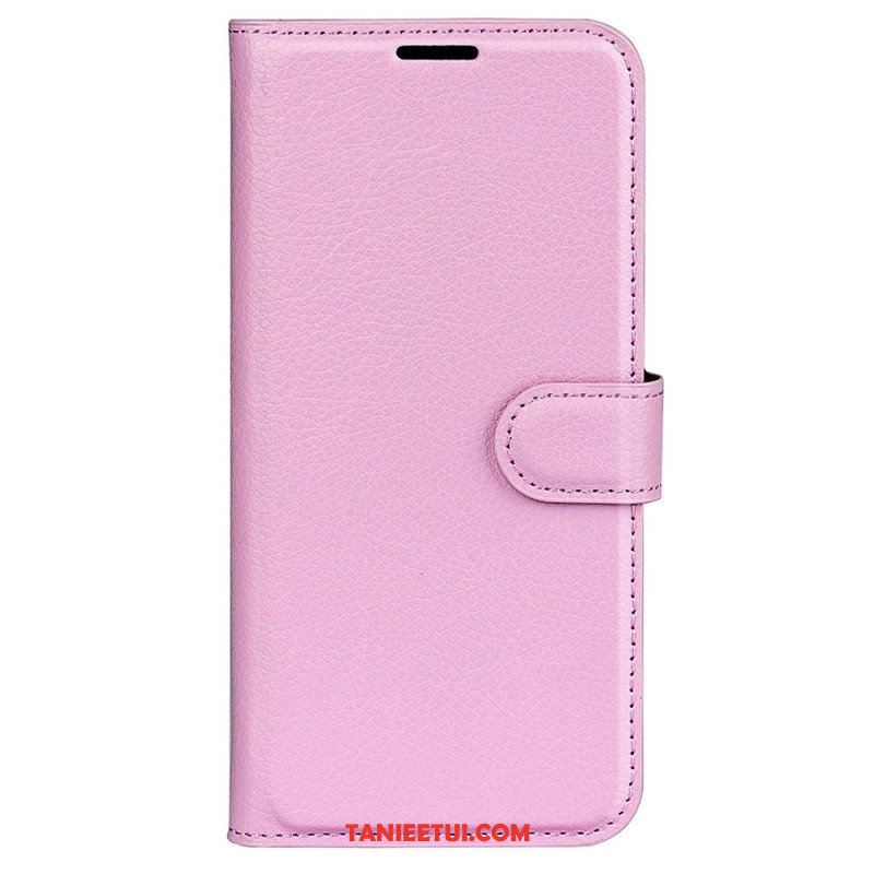 Etui Folio do Samsung Galaxy S23 Ultra 5G Klasyczny Efekt Skóry Liczi