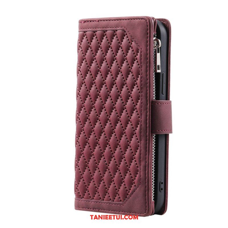 Etui Folio do Samsung Galaxy S23 Ultra 5G Pikowana Z Paskiem