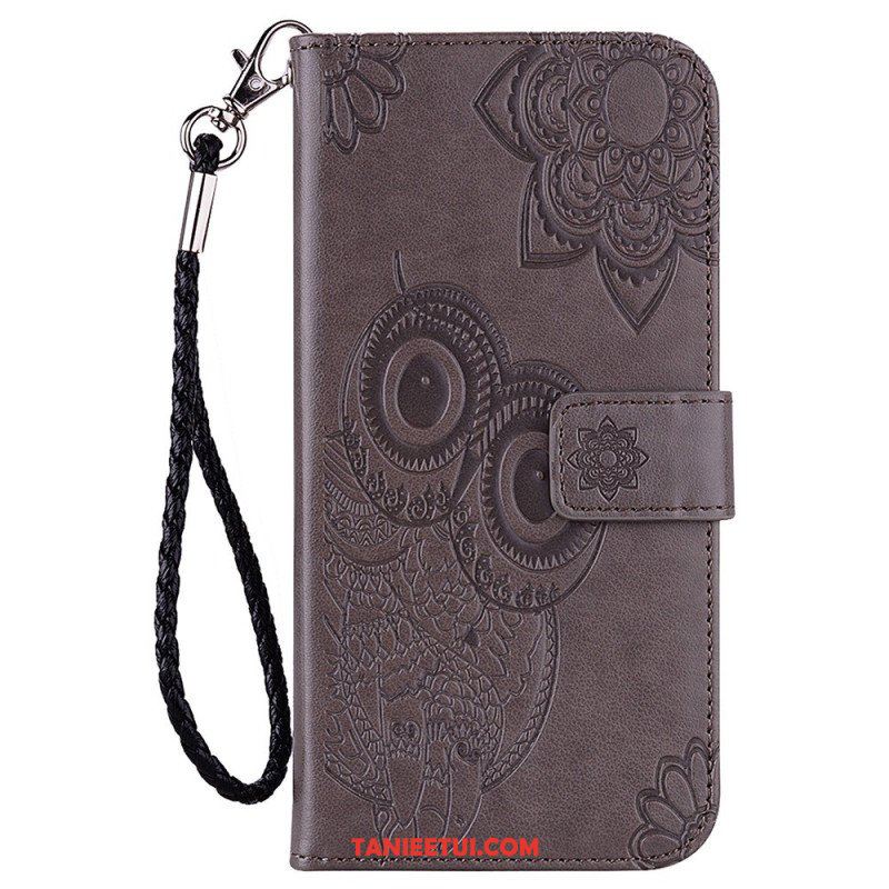 Etui Folio do Samsung Galaxy S23 Ultra 5G Sowa Mandala I Smycz