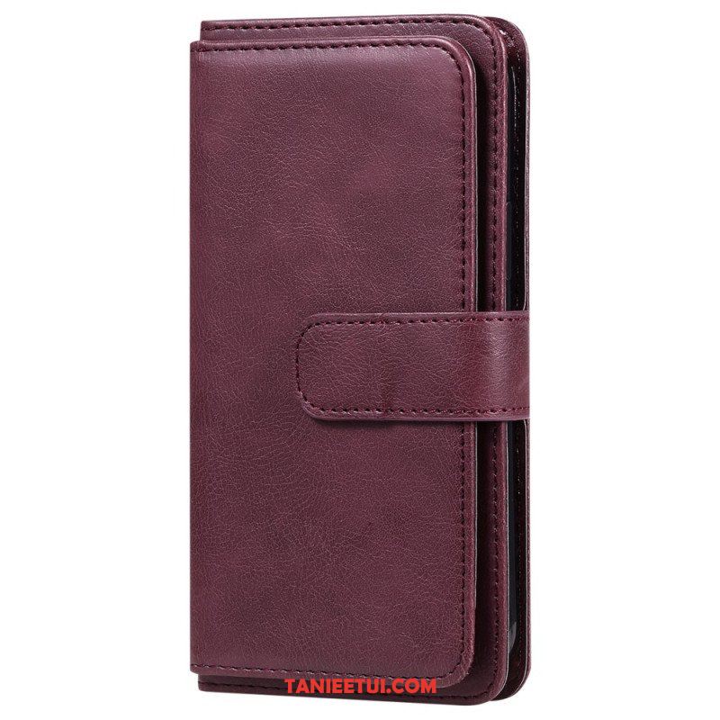 Etui Folio do Samsung Galaxy S23 Ultra 5G Wielofunkcyjny Uchwyt Na 10 Kart