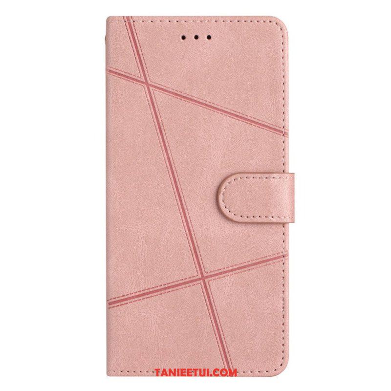 Etui Folio do Samsung Galaxy S23 Ultra 5G z Łańcuch Linie Smyczy