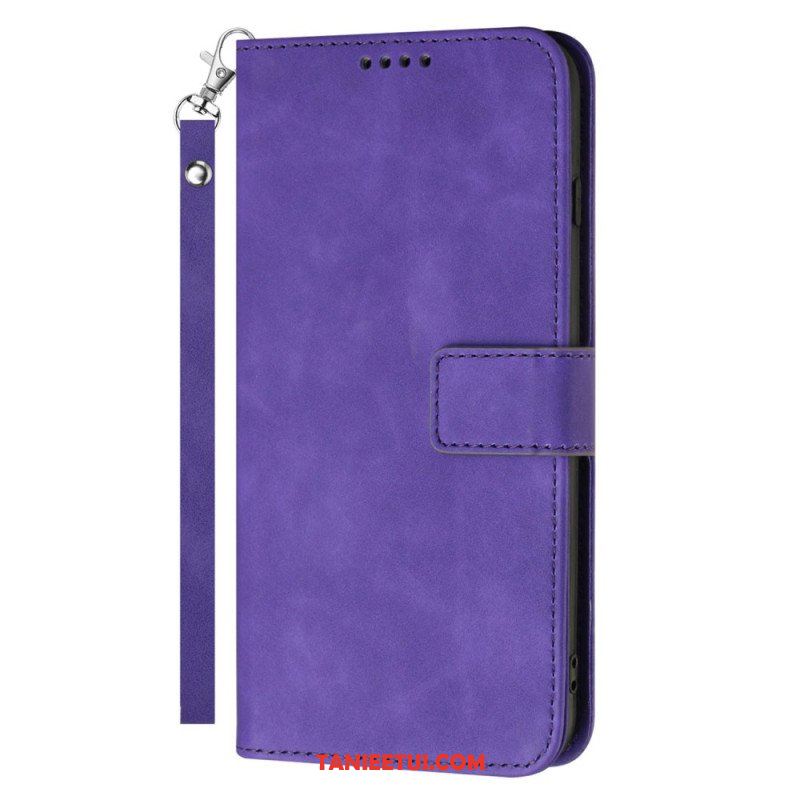 Etui Folio do Samsung Galaxy S23 Ultra 5G z Łańcuch Pasek W Stylu Vintage