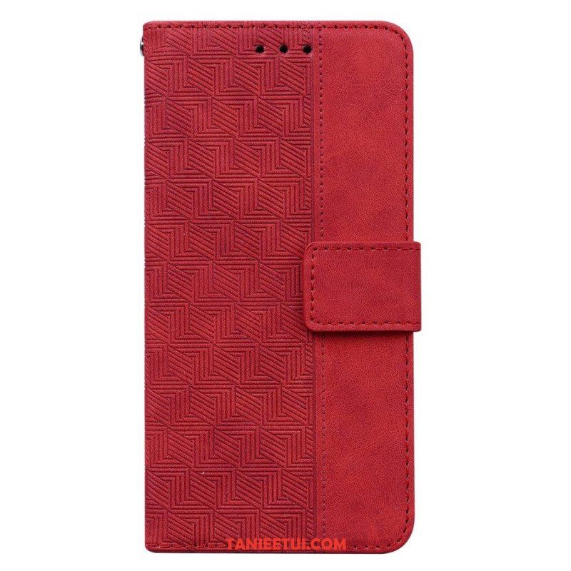 Etui Folio do Samsung Galaxy S23 Ultra 5G z Łańcuch Pasiasty Wzór