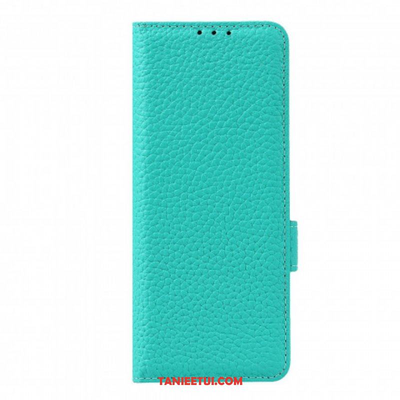 Etui Folio do Samsung Galaxy Z Fold 3 5G Prawdziwa Skóra Litchi