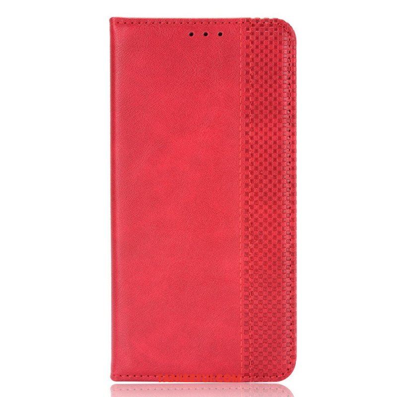 Etui Folio do Samsung Galaxy Z Fold 3 5G Stylizowany Uchwyt Na Rysik Z Efektem Skóry