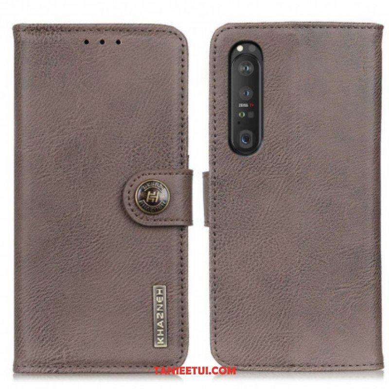 Etui Folio do Sony Xperia 1 III Imitacja Skóry Khazneh