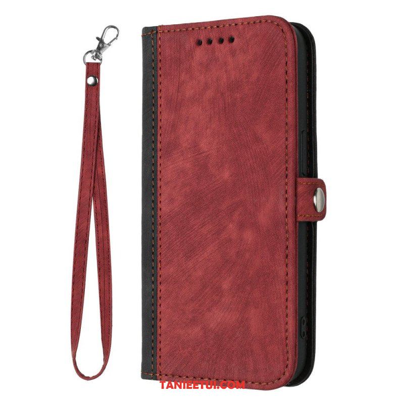 Etui Folio do Sony Xperia 1 IV Dwukolorowy Z Paskiem