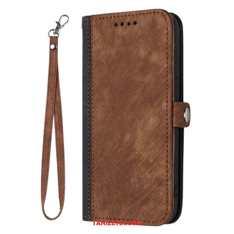 Etui Folio do Sony Xperia 1 IV Dwukolorowy Z Paskiem