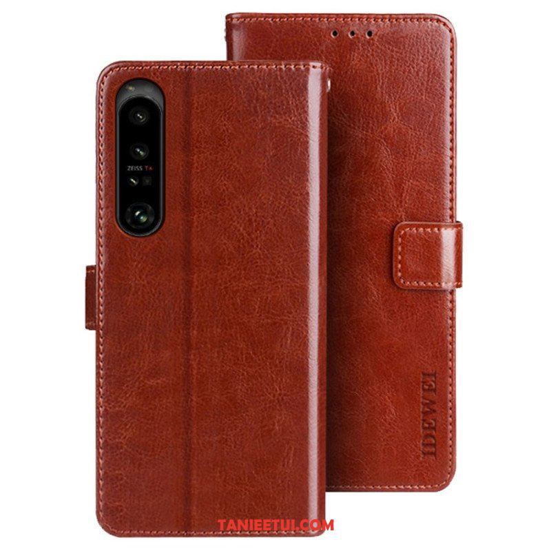 Etui Folio do Sony Xperia 1 IV Imitacja Skóry Idewei