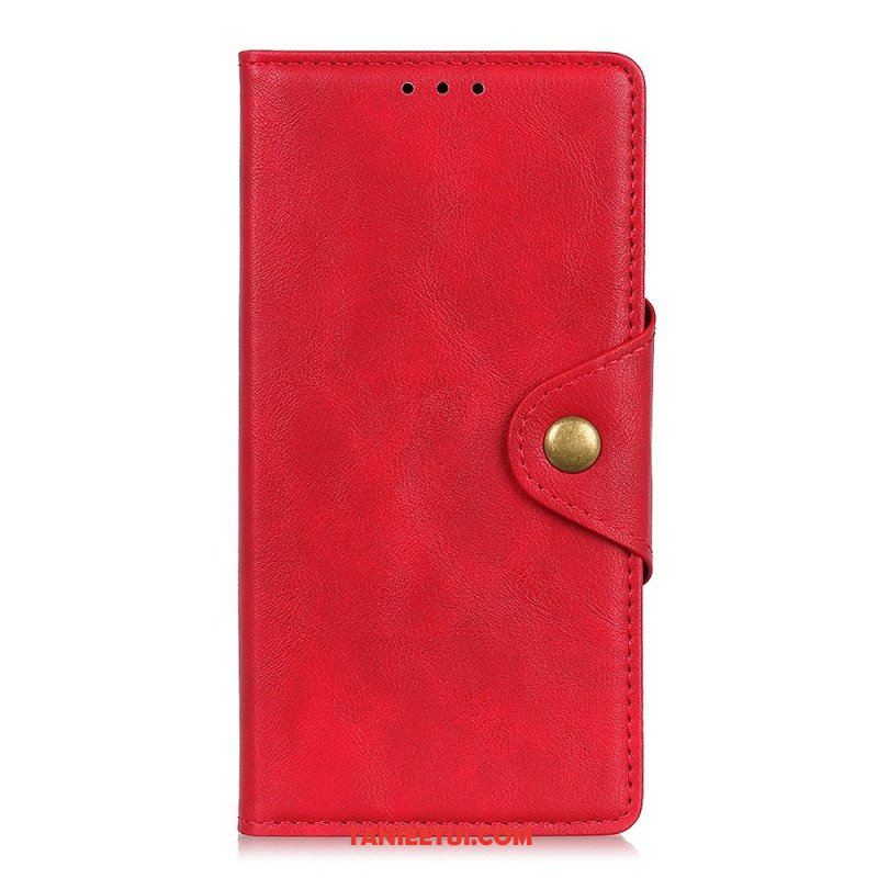 Etui Folio do Sony Xperia 10 IV Guzik Ze Sztucznej Skóry