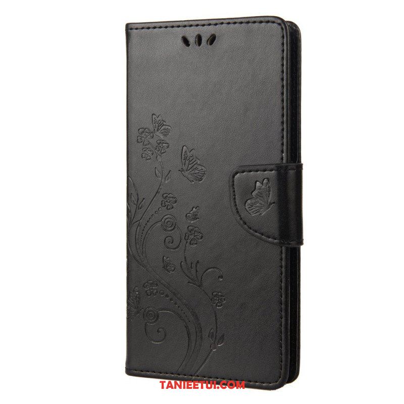 Etui Folio do Sony Xperia 10 IV Kwiaty I Motyle