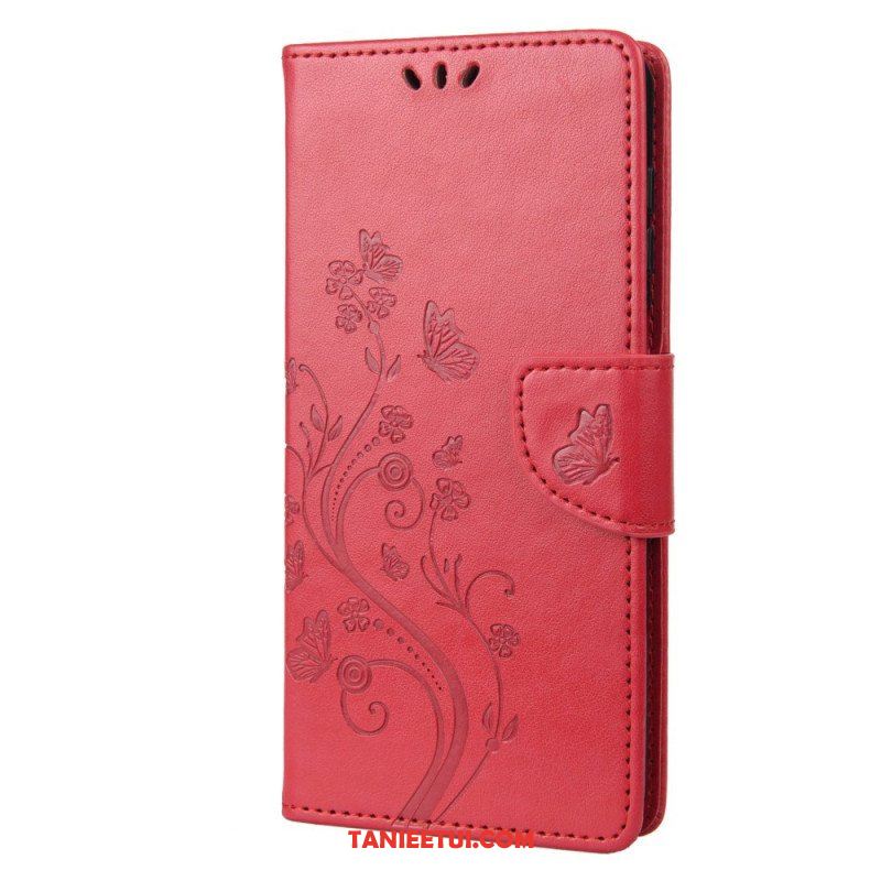 Etui Folio do Sony Xperia 10 IV Kwiaty I Motyle