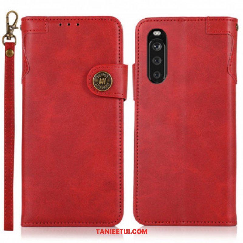 Etui Folio do Sony Xperia 5 III Guzik Magnetyczny Khazneh