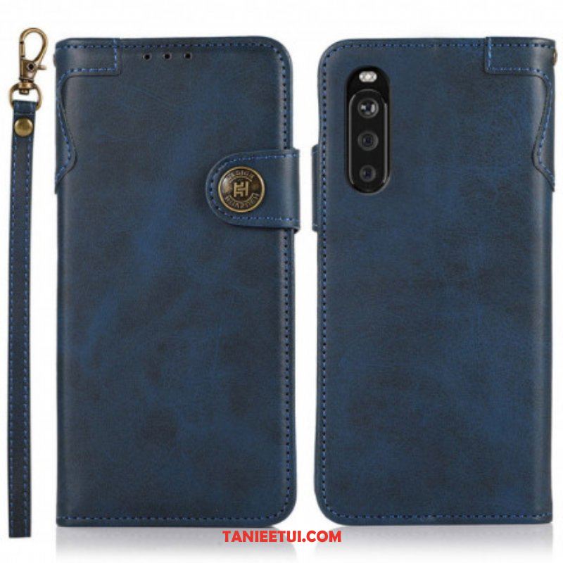 Etui Folio do Sony Xperia 5 III Guzik Magnetyczny Khazneh