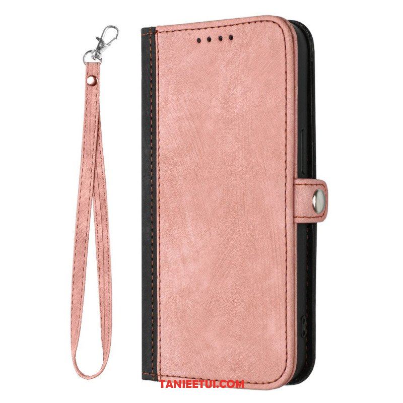 Etui Folio do Sony Xperia 5 IV Dwukolorowy Z Paskiem