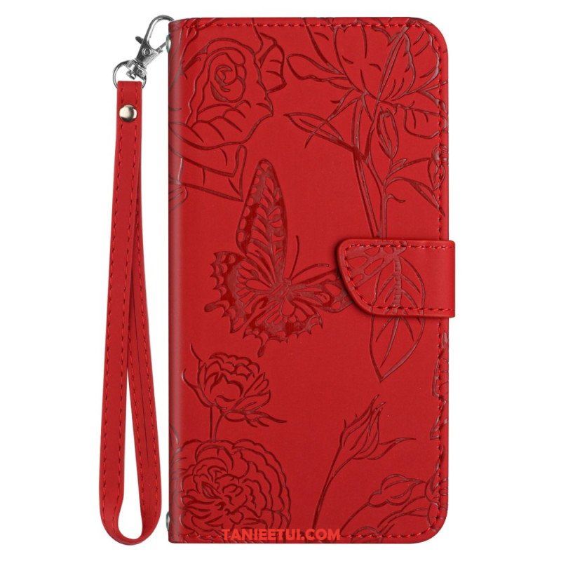 Etui Folio do Sony Xperia 5 IV Motyle Z Smyczą