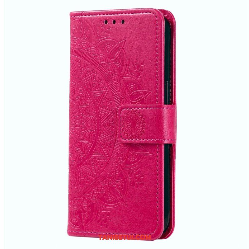 Etui Folio do Sony Xperia 5 IV z Łańcuch Mandala Słoneczna Na Ramiączkach