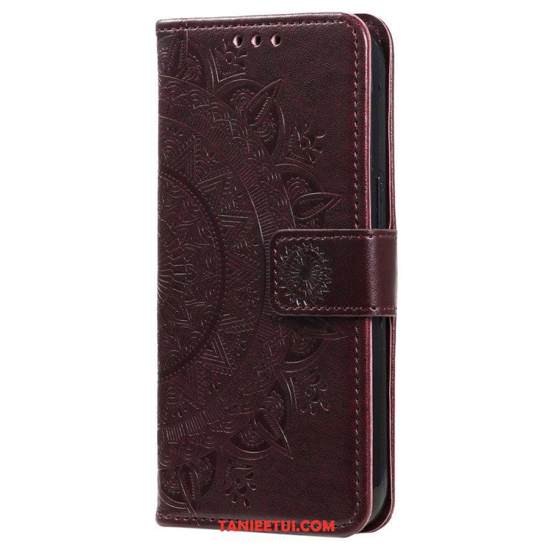 Etui Folio do Sony Xperia 5 IV z Łańcuch Mandala Słoneczna Na Ramiączkach