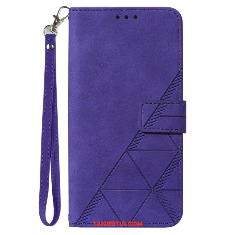 Etui Folio do Sony Xperia 5 IV z Łańcuch Trójkąty Paska