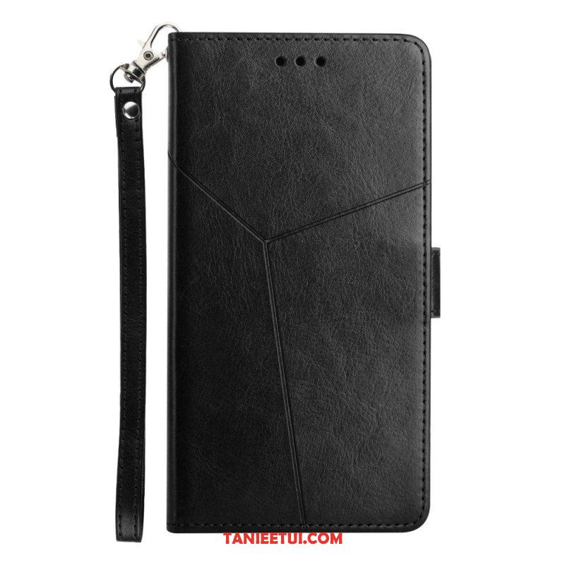 Etui Folio do Sony Xperia 5 IV z Łańcuch Wzór W Paski Y