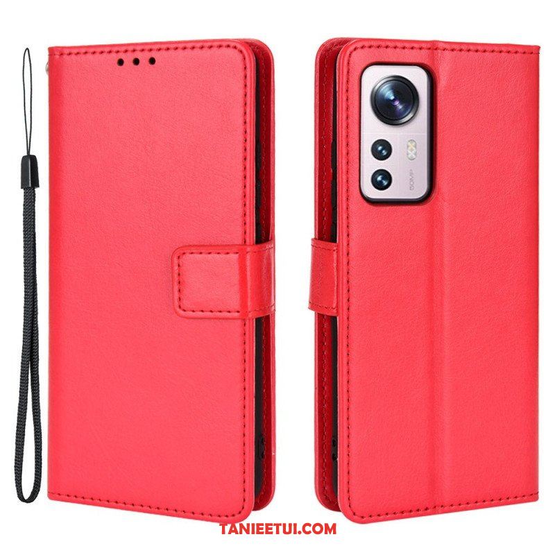 Etui Folio do Xiaomi 12 / 12X Błyszcząca Sztuczna Skóra