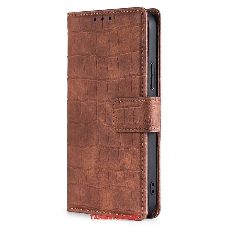 Etui Folio do Xiaomi 12 Pro Krokodyl Dotykający Skóry