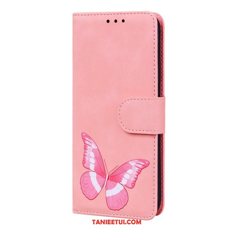 Etui Folio do Xiaomi 12 Pro Motyl Dotykający Skóry